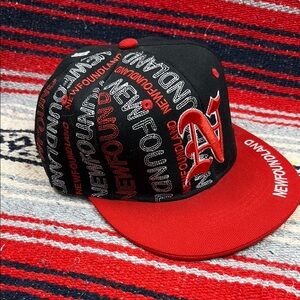 Black and Red Newfoundland Snap Back Hat